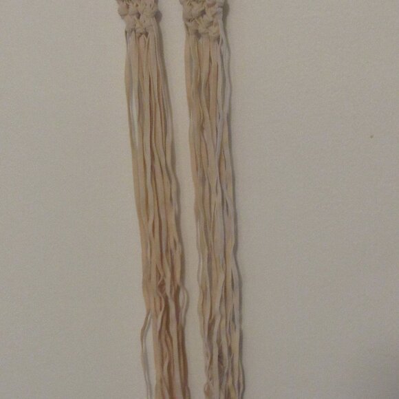 Women's Macrame Stretch Belt Long Fringes 72" Boho Chic One Size Hippie 70's - Picture 4 of 5